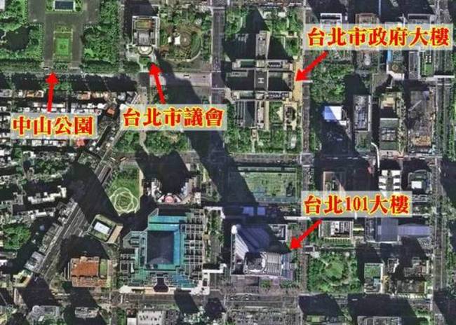 臺(tái)北101等建筑物在照片上清晰可見(圖片來源:“中時(shí)電子報(bào)”)